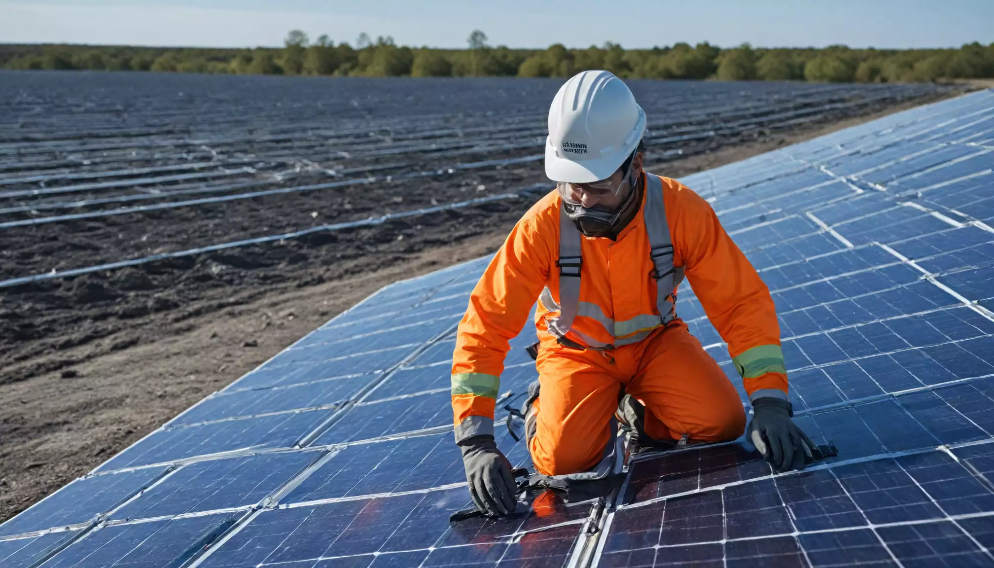Bezpieczeństwo pracy podczas czyszczenia dużych farm fotowoltaicznych
